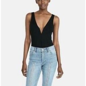 Express V wire thong bodysuit